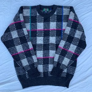 Vintage Colours by Alexander Julian 100% Wool Grandpa Sweater